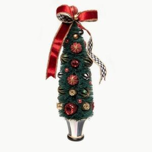 MacKenzie-Childs Christmas Magic Nostalgia Tree Courtly Check Pedestal Decor